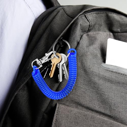 10 Piece Spiral Elastic Plastic Spring Ring Keychain Lanyard Portable Key Wallet Mobile Phone Pendant
