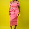 Banquet Dress 6 Summer New Temperament Elegant Sexy Tube Top Off the Shoulder Celebrity Dress