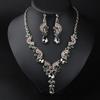 Versatile Crystal Clavicle Necklace Earrings Set Simple Dress Women'S Jewelry