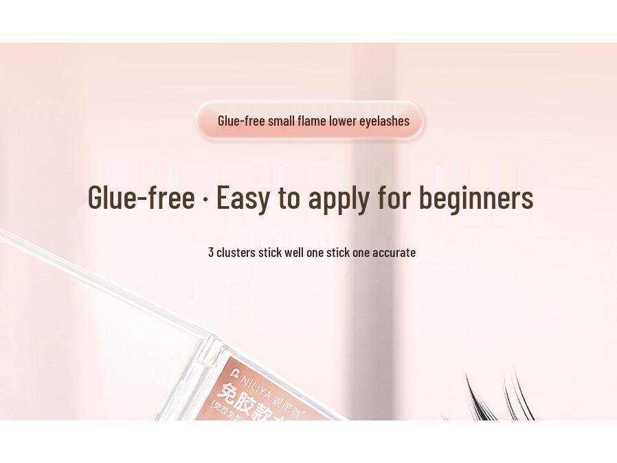 Natural Self-Adhesive Segment False Eyelashes - Sunflower Design for Women: Little Wild Cat Lower Lash Clusters