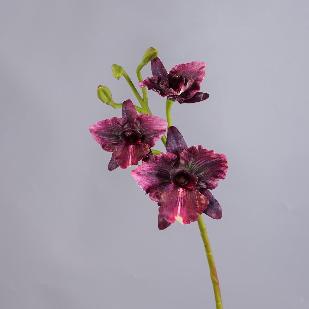 

Lifelike Appearance Artificial Orchid Flowers Realistic Faux Orchid Branch Bedroom фиолетовый