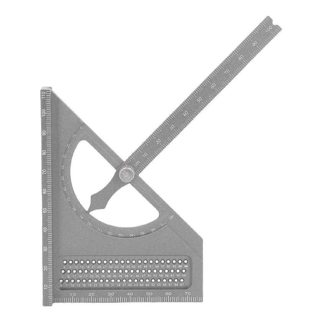 Woodworking Semi Circular Pointer Angle Aluminum Alloy Carpenter Protractor 3D Multifunctional Ruler