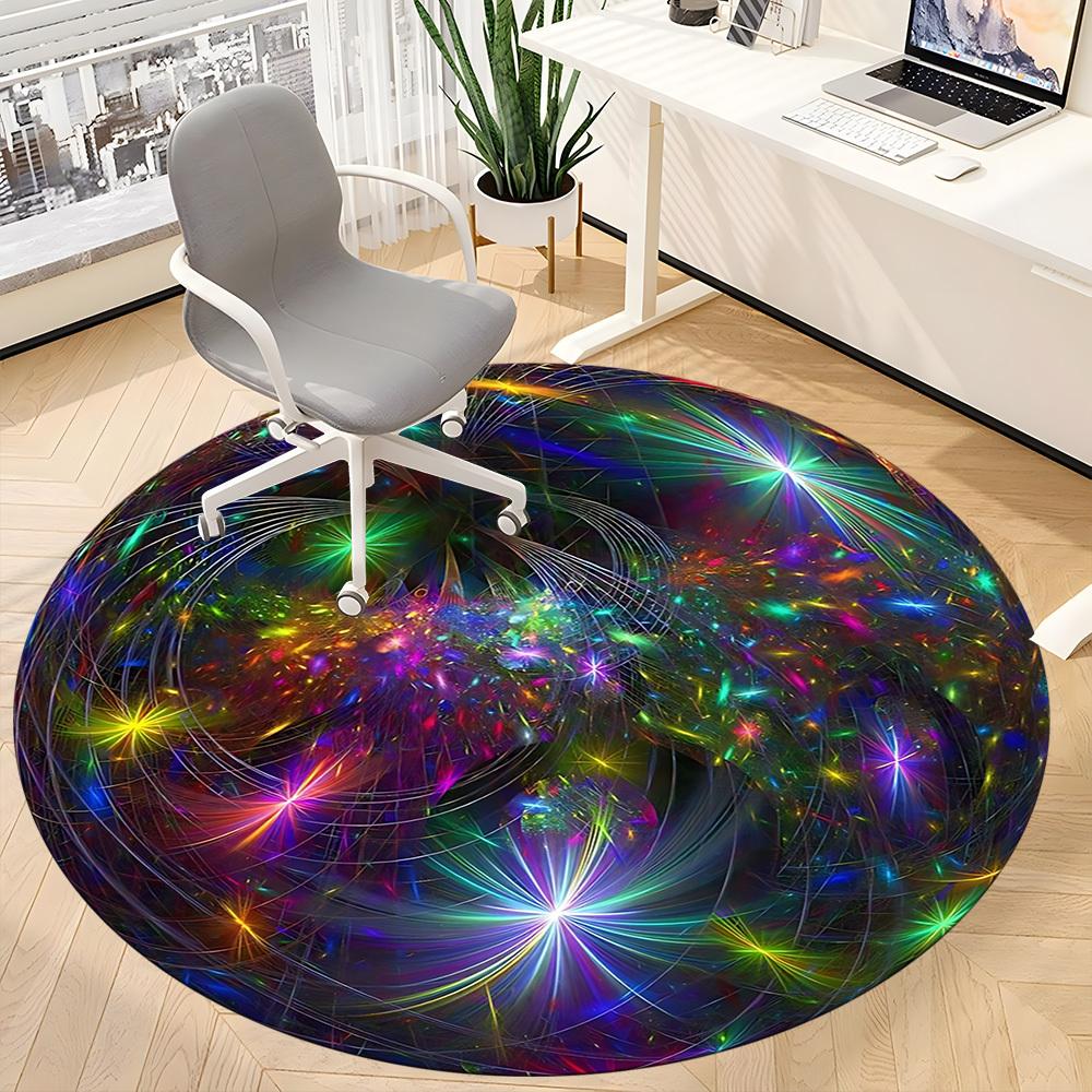 1pc Cosmic Sphere Chair Carpet for Office, Non Slip, Soft and Durable Office Rug