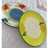 Easy Clean Ceramic Ginger Grater Round Plate Fruit Grinding Tool Tomato Grinder Dish  Fruit Puree