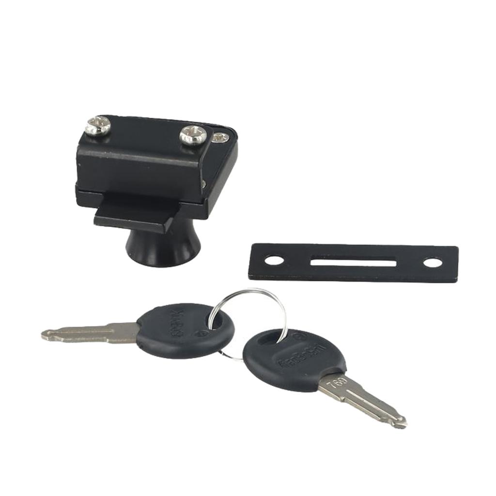 Showcase Cabinet Lock Replacement Sliding Door Spare Parts 2x Key Accessories Black Cabinet Display Glass Door