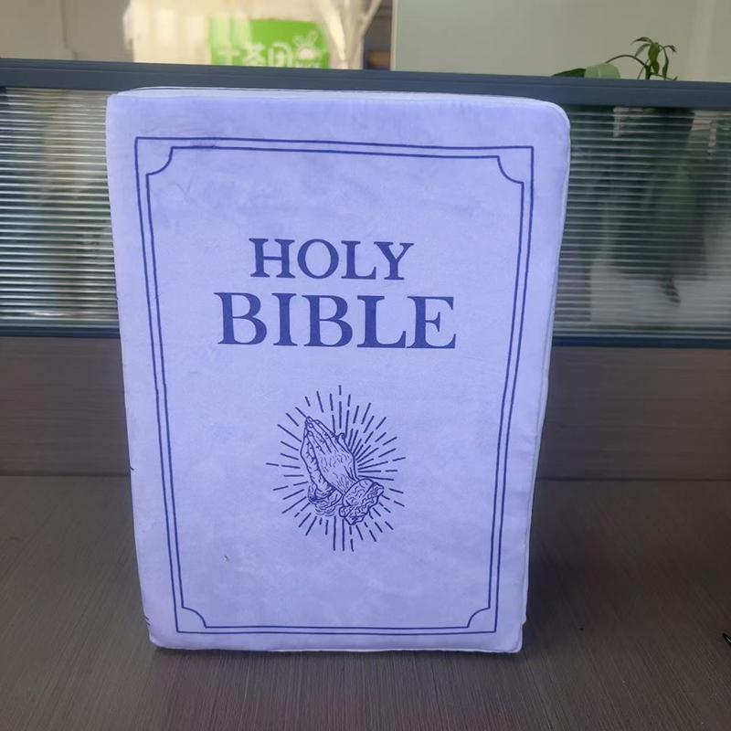 Bible Verse Pillow Cozy Faith Bible Pillow Christian Home Decor Bible Pillow Book Plush Throw Cushion Realistic Design for Sofa