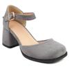 Close Toe Women's Sandals Summer Shoes Outside D'Orsay Pumps Ladies Ankle Strap Elegant Red Gray Party Wedding Shoes Brand