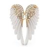 Set Of 4 Elegant Rhinestones Feather Brooch Unisex Angelic Wing Pins for Stylish Accessorizing Backpack Decorations