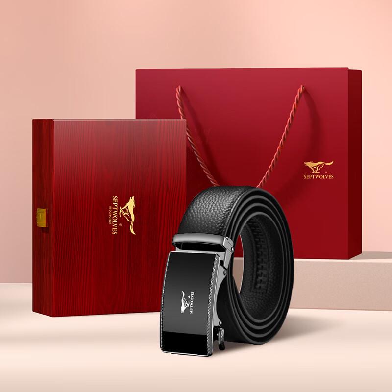 Seven Wolves Men's Genuine Leather Belt Gift Sets