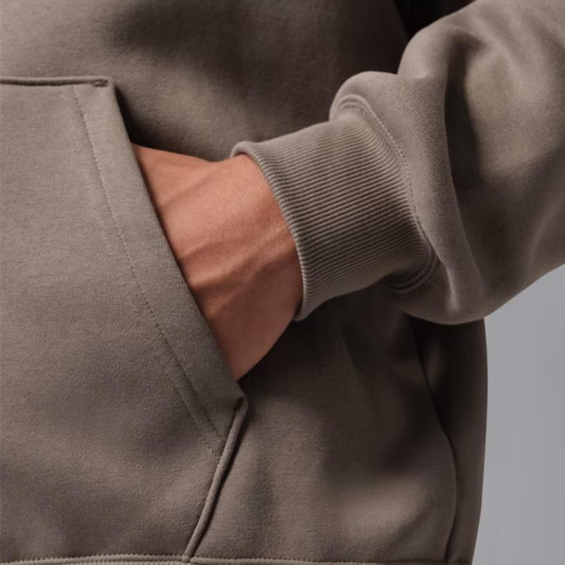 Jordan Brooklyn Fleece Solid Color Zip-Up Hoodie Long Sleeve Loose Sweatshirt Men Hoodies IB7231-040