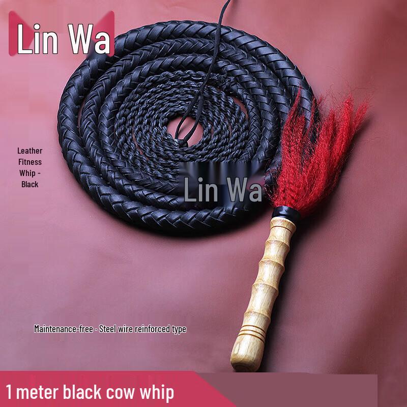 Lin Wa Cowhide Fitness Training Whip
