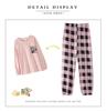 Aifen Teng Women's Pajamas Set: Pure Cotton, Long Sleeve, Long Pants, Casual Home Wear, Suitable for Spring, Autumn, and Winter.