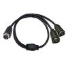 1 To 2 8Pin DIN Y Splitter Cable 8pins S-Video Cord for Synthesizer and Guitar with Double Sockets