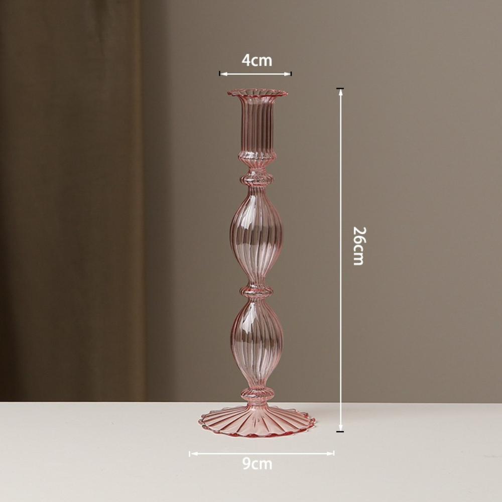 Modern Glass Candle Holder Nordic Home Decor Romantic Candlelight Dinner Candlestick Dining Table Decoration Wedding Party Decor