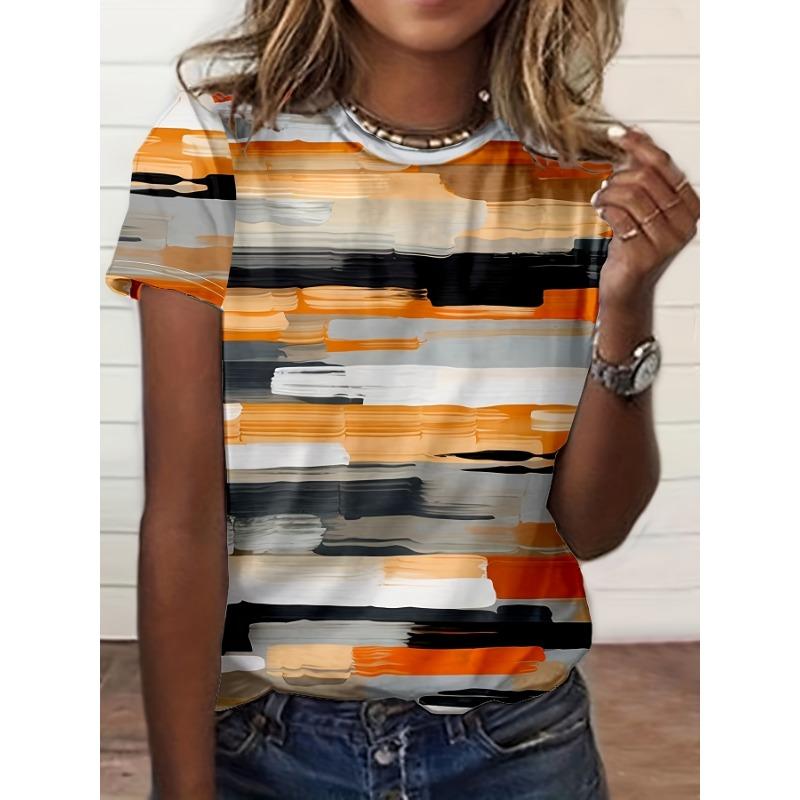 2025 New Summer Women's Wear Japanese Beauty Printed Ladies T-shirt Round Neck Short Sleeve Street Casual Daily Basic Tops
