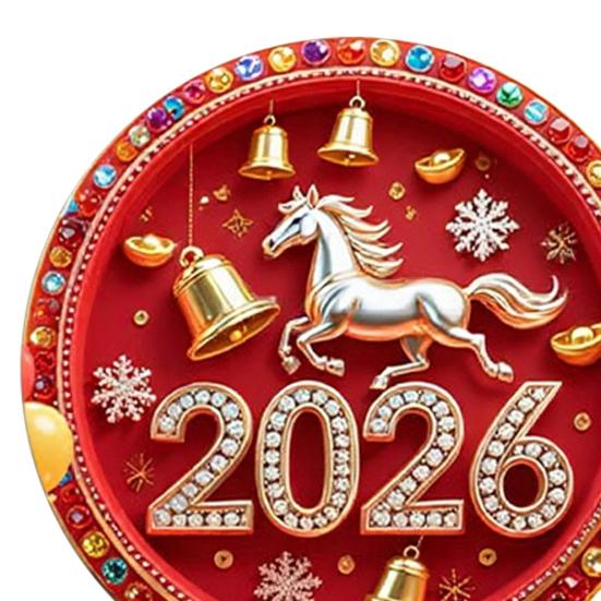 1/4Pcs Year of The Horse Refrigerator Magnet 2026 Chinese Zodiac Horse Acrylic Fridge Magnet Home Kitchen New Year Decoration