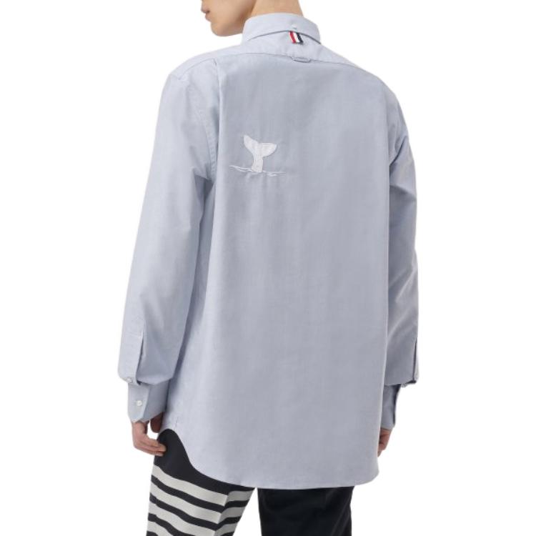 THOM BROWNE THOM BROWNE FW23 Shirts Men's Light Blue Moderate Other MWL272E-E0668-480
