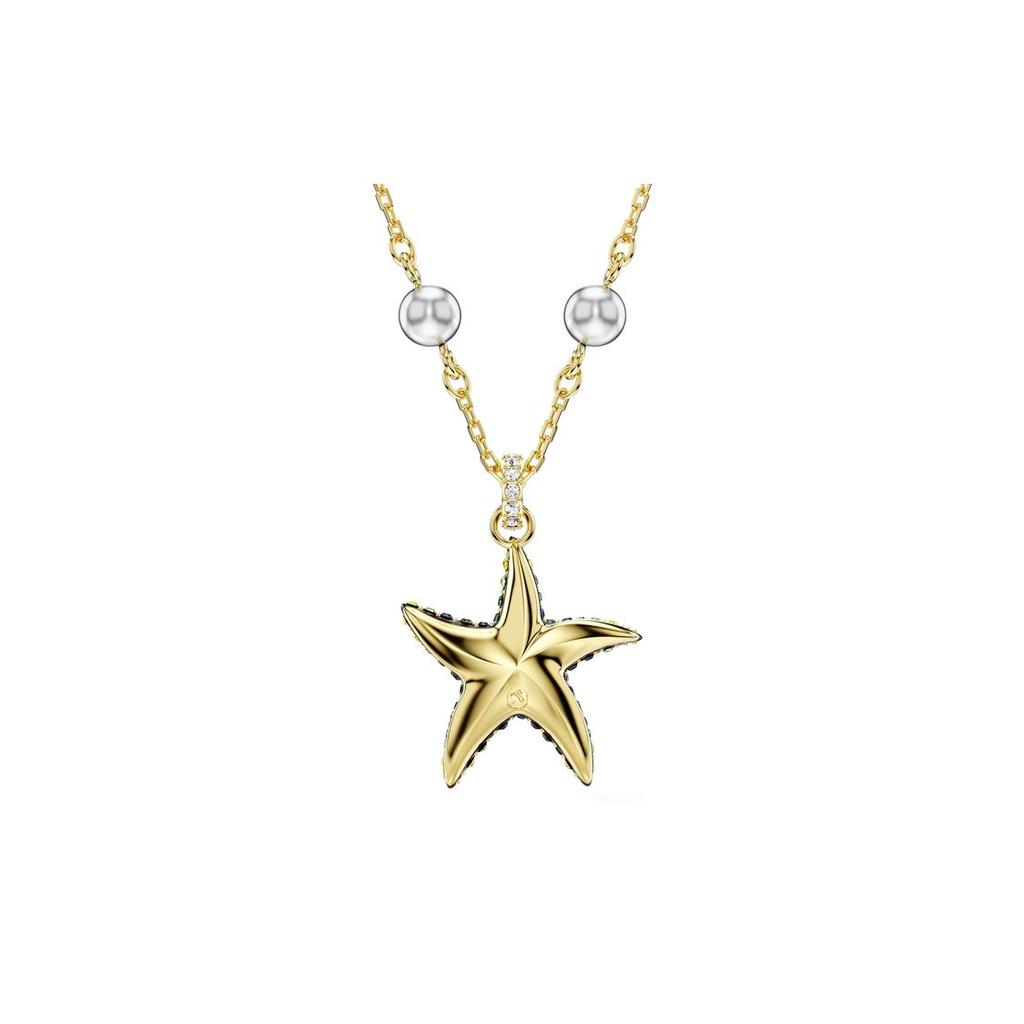 Swarovski Idyllia Starfish Pendant Imitation Crystal Gold-Toned Imitation Pearl Necklace Unisex Necklace 5684116