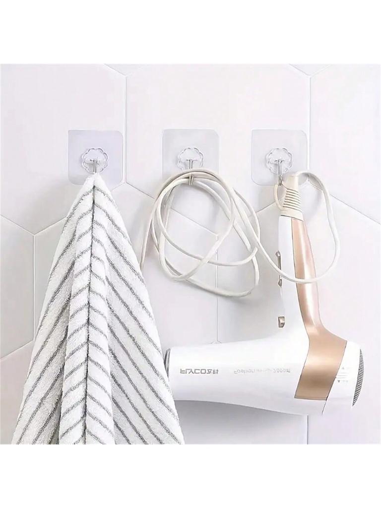 10/30PCS Transparent Seamless Adhesive Hooks, Strong Wall Mounted Hooks, Photo Frame Traceless And N