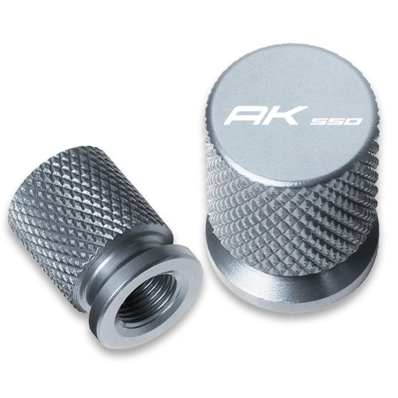 2pcs Motorcycle Parts Logo "AK550" Airtight Covers CNC Aluminum Wheel Tire Valve Stem Caps  For KYMCO AK550 AK 550 2020 2021