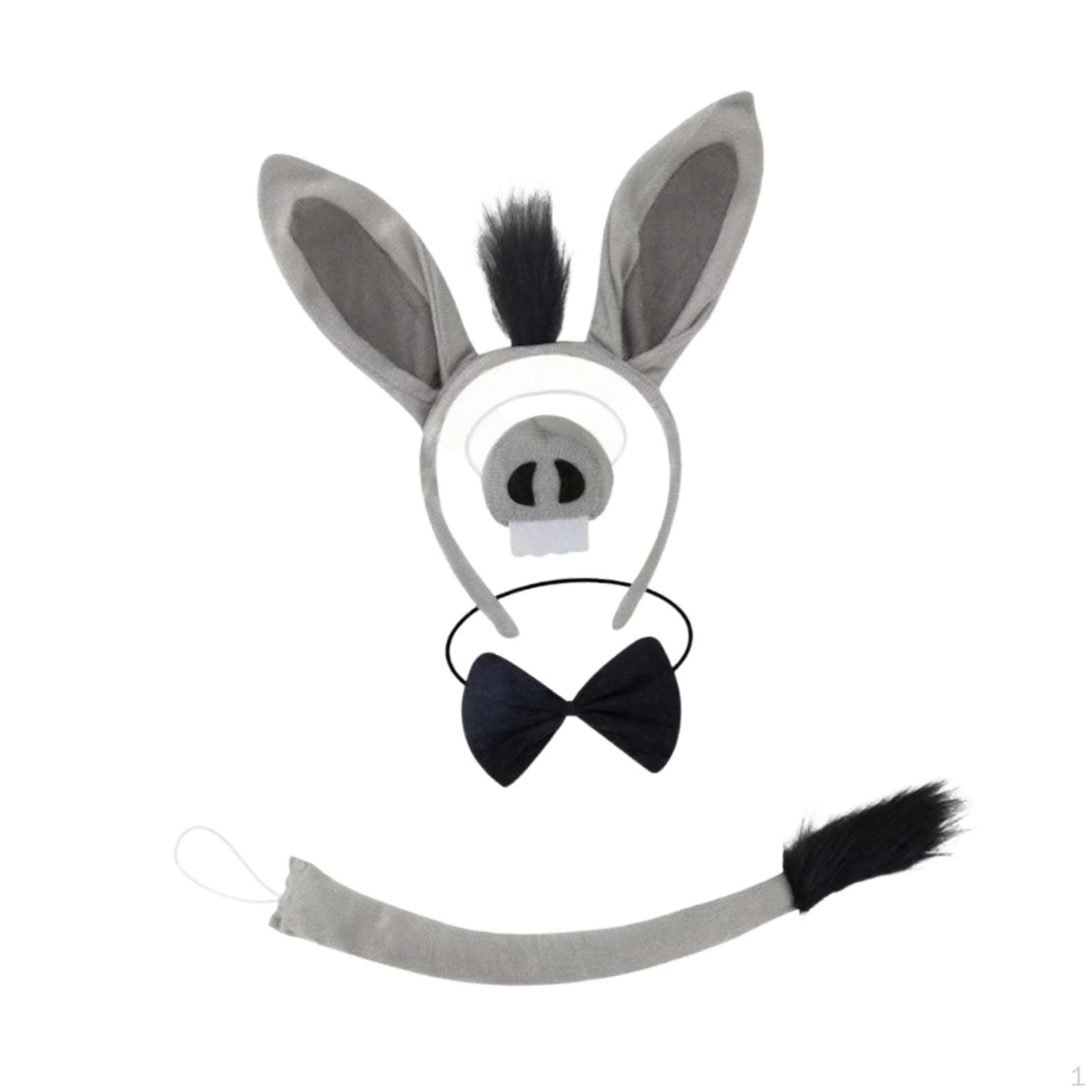 

Набор аксессуаров для костюма Уши Ободок Хвост для Хэллоуина Карнавалов 4Pcs