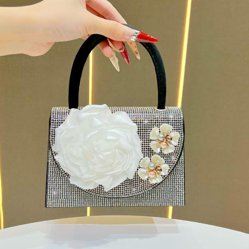 Сумка для цветов, Вечерняя сумка, Сумка, Одноплечевая сумка через плечо, Модная сумка чёрный