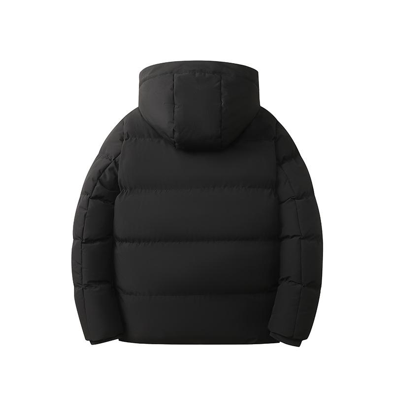 Winter Duck Down Coat Men Fleece Hooded Jacket Fashion Cotton Padded Jackets Winter Casual Puffer
