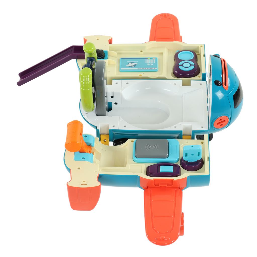 Cartoon Verformung Flugzeug 3 in 1 Elektrische Track Multifunktionale Lenkrad Fahren