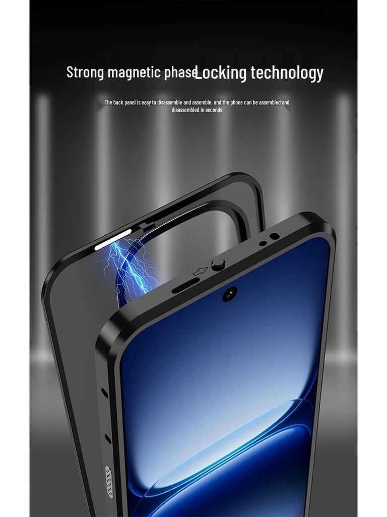 IQOO 15 Kovový rám pro odvod tepla - zacvakávací design, matná záda, magnetický kroužek, silné magnetické pouzdro na telefon