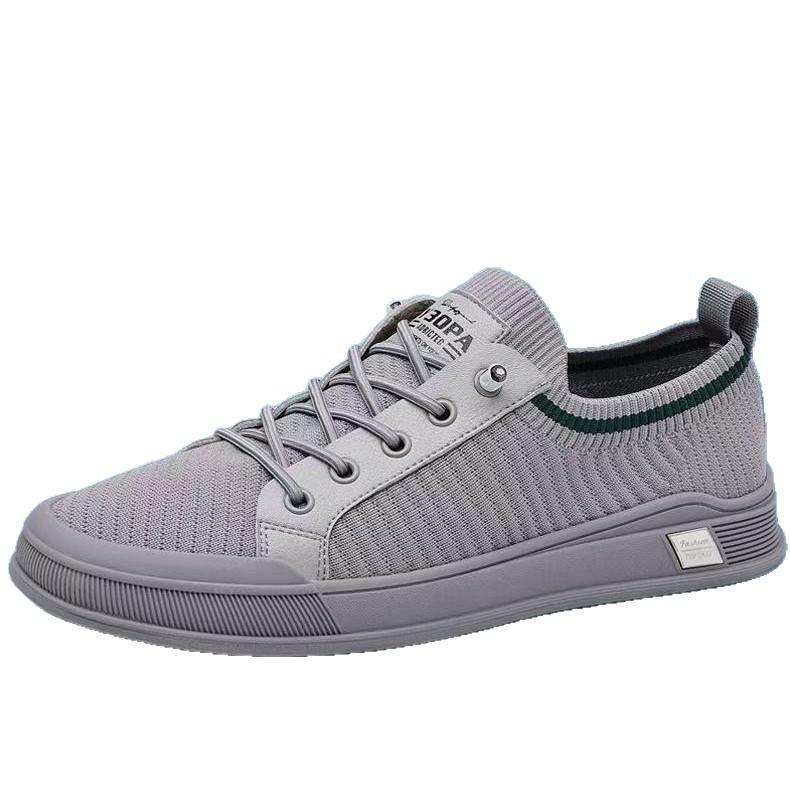 Fliegende gewebte Herrenschuhe Mesh-Schuhe weiche Sohle leichte Freizeitschuhe Ein-Pedal-Lazy-Board-Schuhe Herren