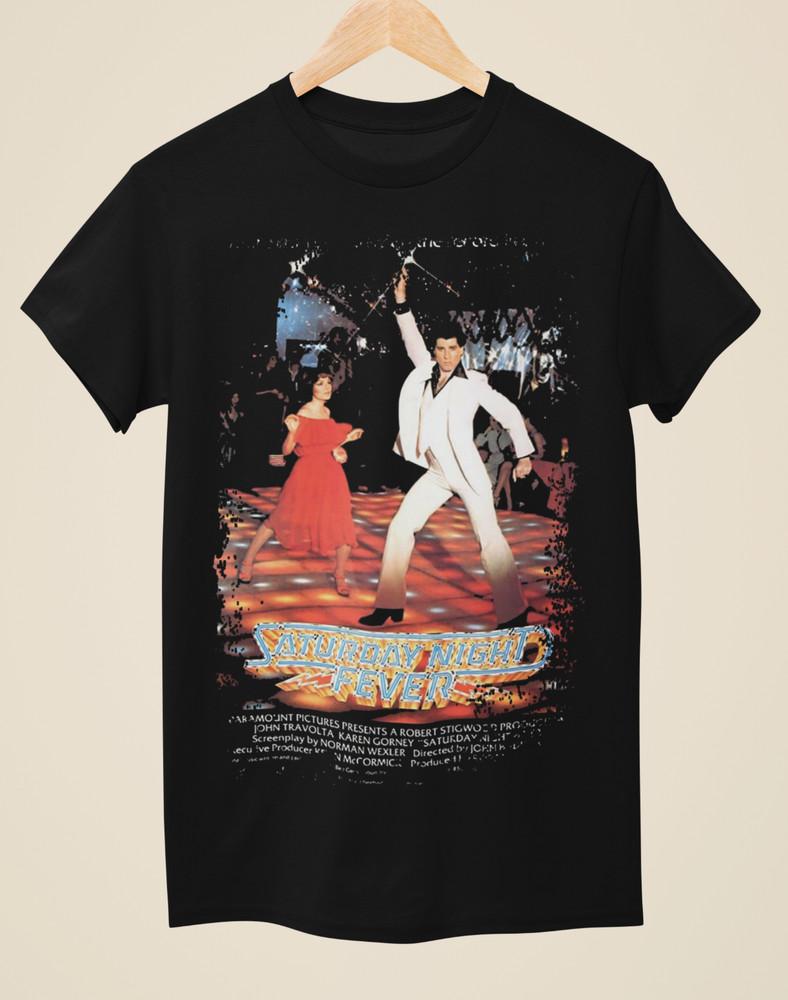 Saturday Night Fever - Movie Poster Inspired Unisex Black T-Shirt Unisex T-Shirt XXL