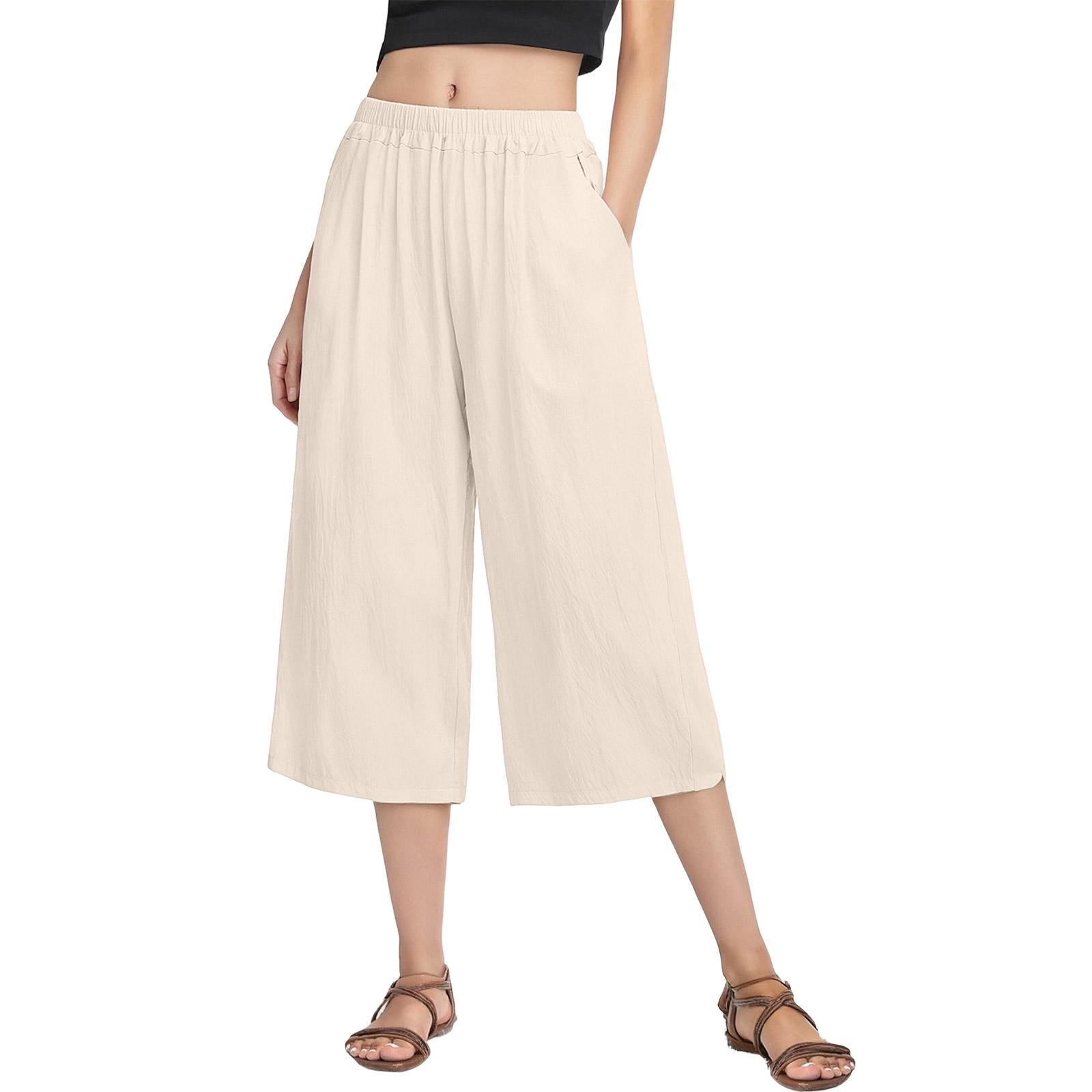 Fashionable Women s Cotton And Linen Wide Leg Pants, Artistic Retro Casual Pants, Spring And Summer New Versatile Straight Leg Pants L
