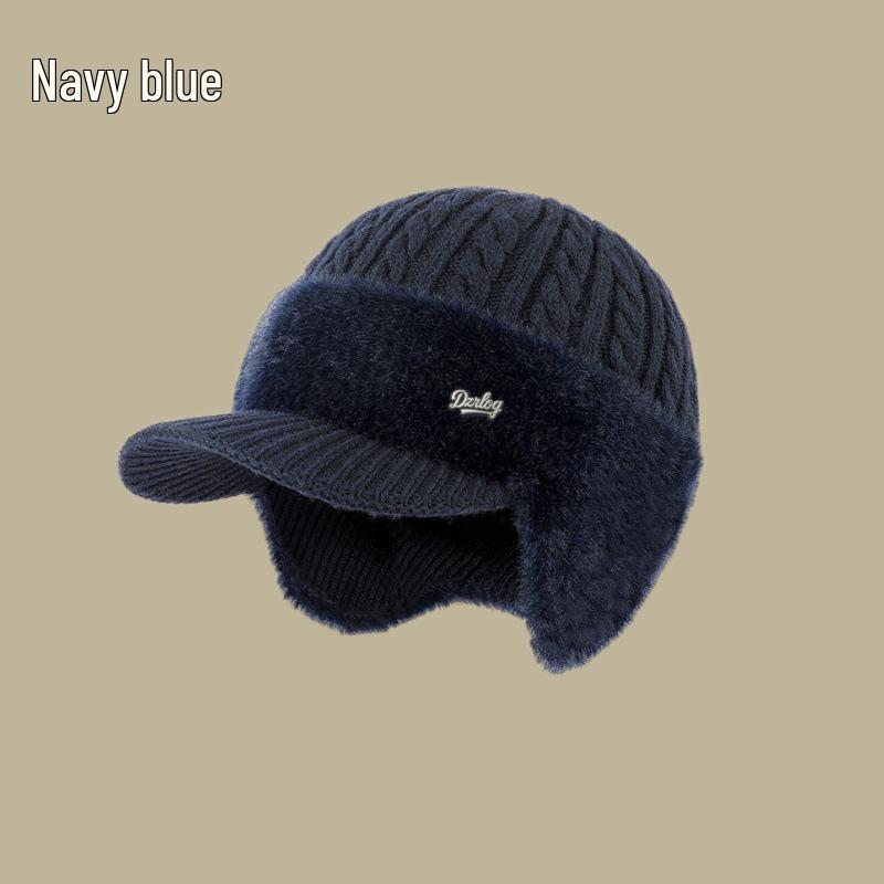 Căciulă de iarnă pentru bărbați pentru seniori - Catifea groasă, rezistentă la frig, căciulă lână rezistentă la vânt