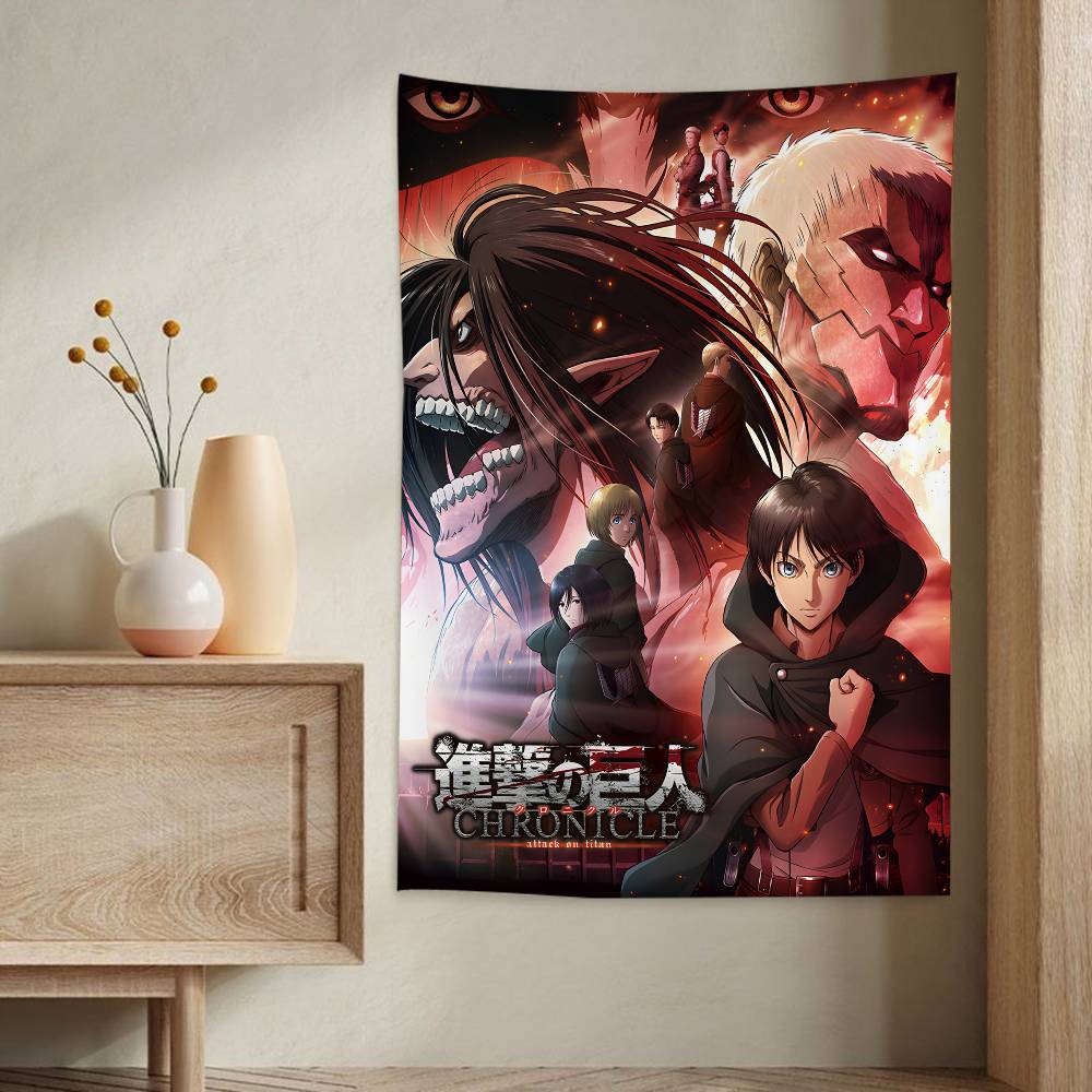 AAttack on Titan Tapestry Art Printing Japanese Wall Tapestry Anime Wall Hanging Home Decor