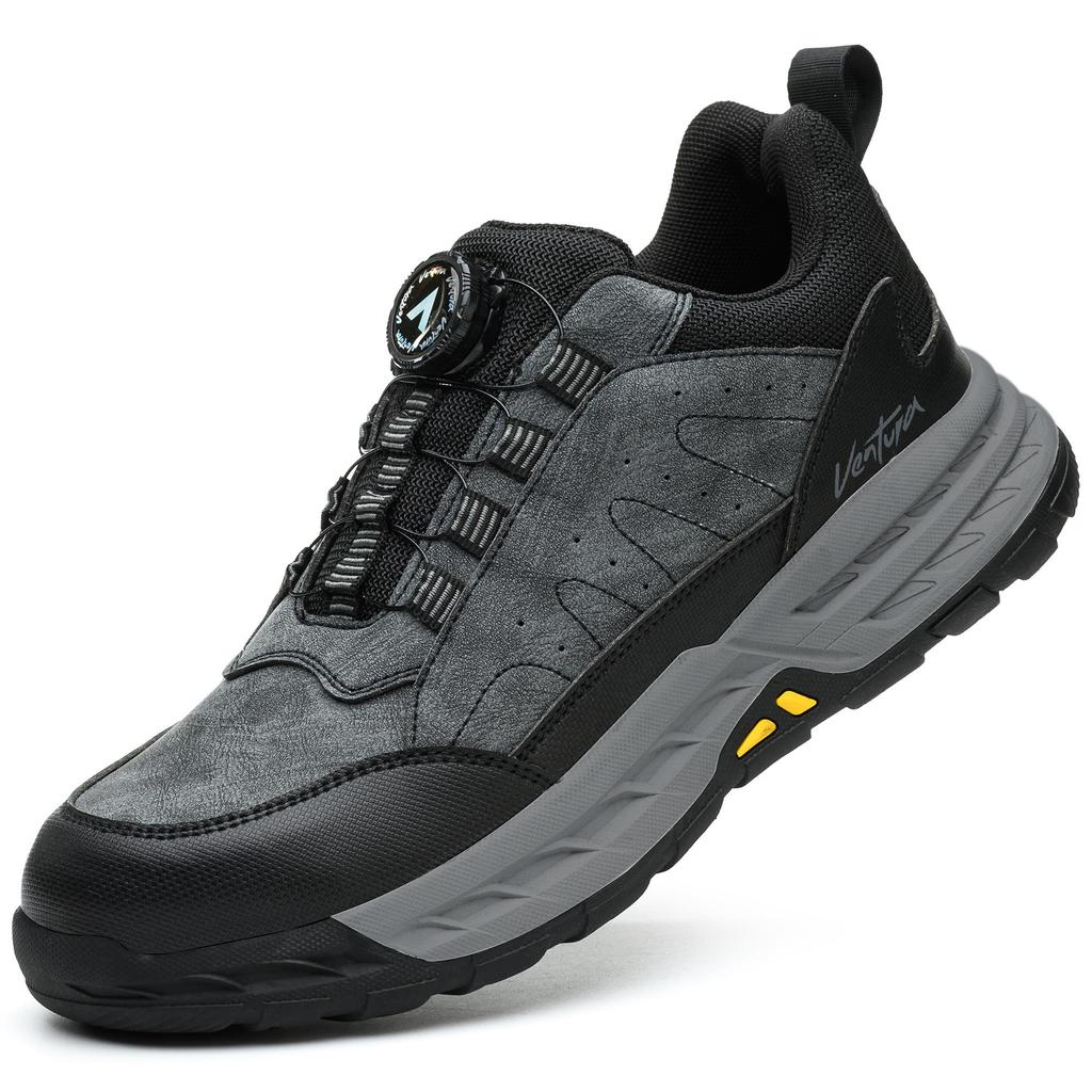 Scarpe di Sicurezza con Bottone Rotante Uomo Sneakers Punta in Acciaio Anti-schiacciamento Anti-perforazione Scarpe da Lavoro Uomo Protezione Moda Scarpe Antiscivolo