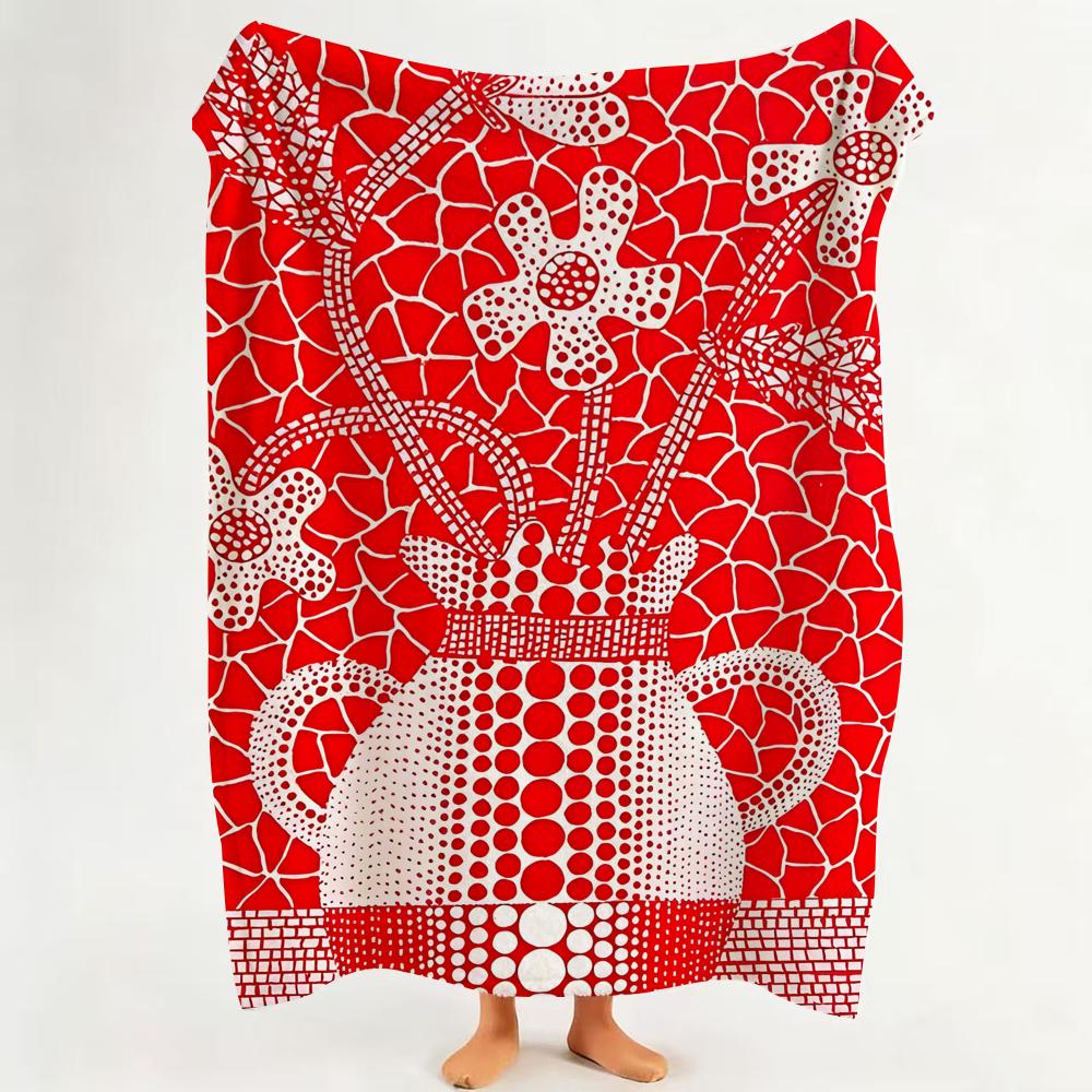 Artist Y Yayoi K Kusama a Art Throw Flannel Throw Blanket Suitable for Sofa Living Room Bedroom