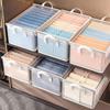 Blanket Box Clear Clothes Storage Organizer With Lid Transparent Space-Saving Stackable Multi-Functional Container Box For