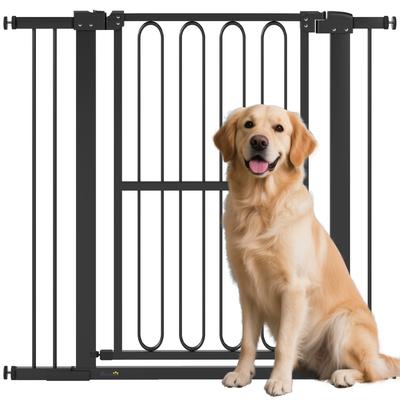 Hunde-Sicherheitstor, 76-104 cm Barriere-Tor ohne Bohren, Treppentor