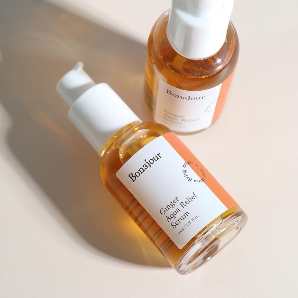 Bonajour Ginger Aqua Relief Serum 50ml Deep Hydration Soothing Moisture Booster Antioxidant Facial Essence K-Beauty