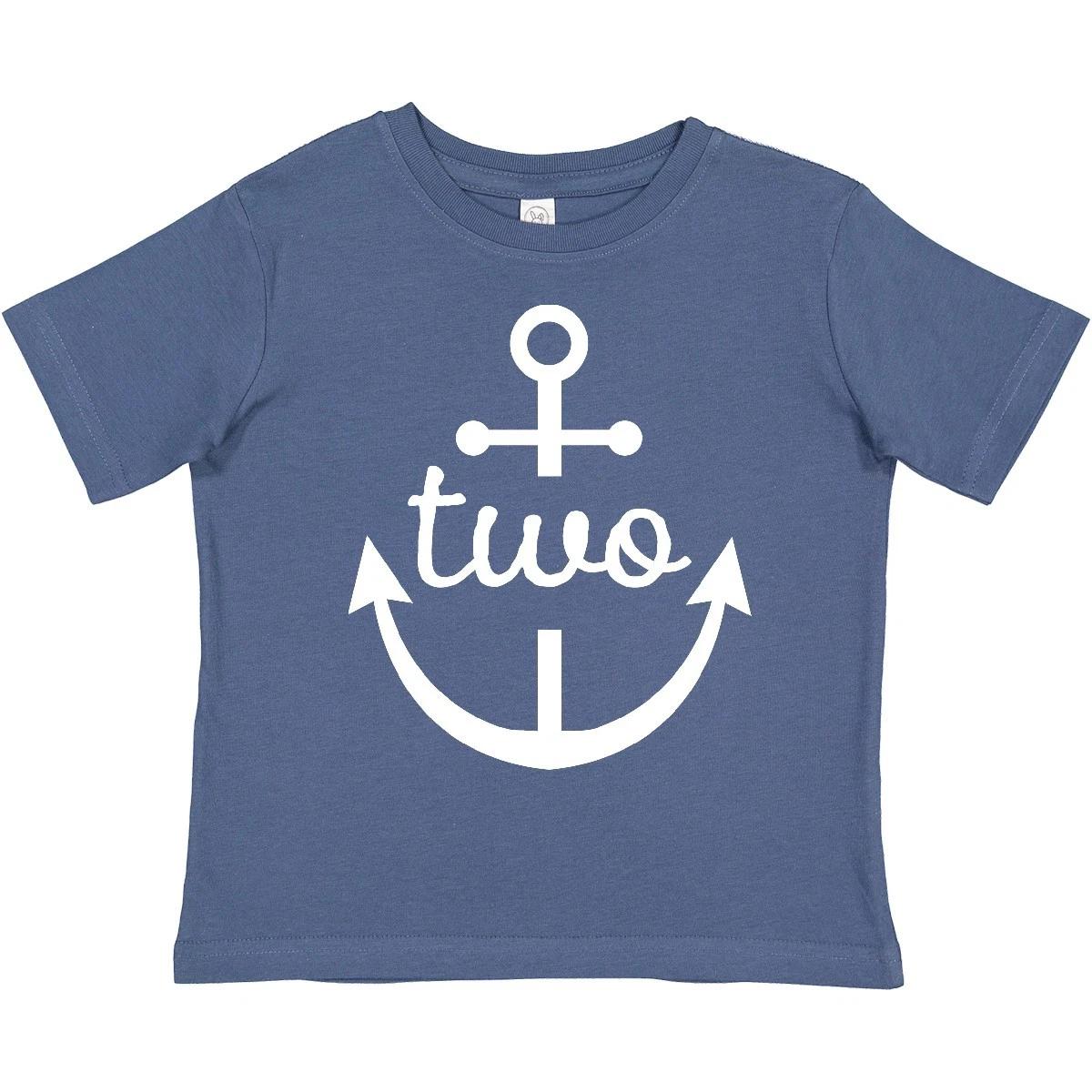 Inktastic 2nd Birthday Outfit Anchor Toddler kids boys T-Shirt Second Two 2 Year Old Im 150