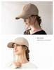 Plus Size Deep Faux Leather Cap with UV Unisex Standard Street Adjustable Size Loo&c Women's Protection, Cap, Style, (One Size, 56-59cm - Beige)