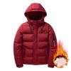 Winter Warm Thick Parkas Coat Casual Black Windproof Overcoats Jacket Detachable Hooded Jacket Men Outwear Clothing