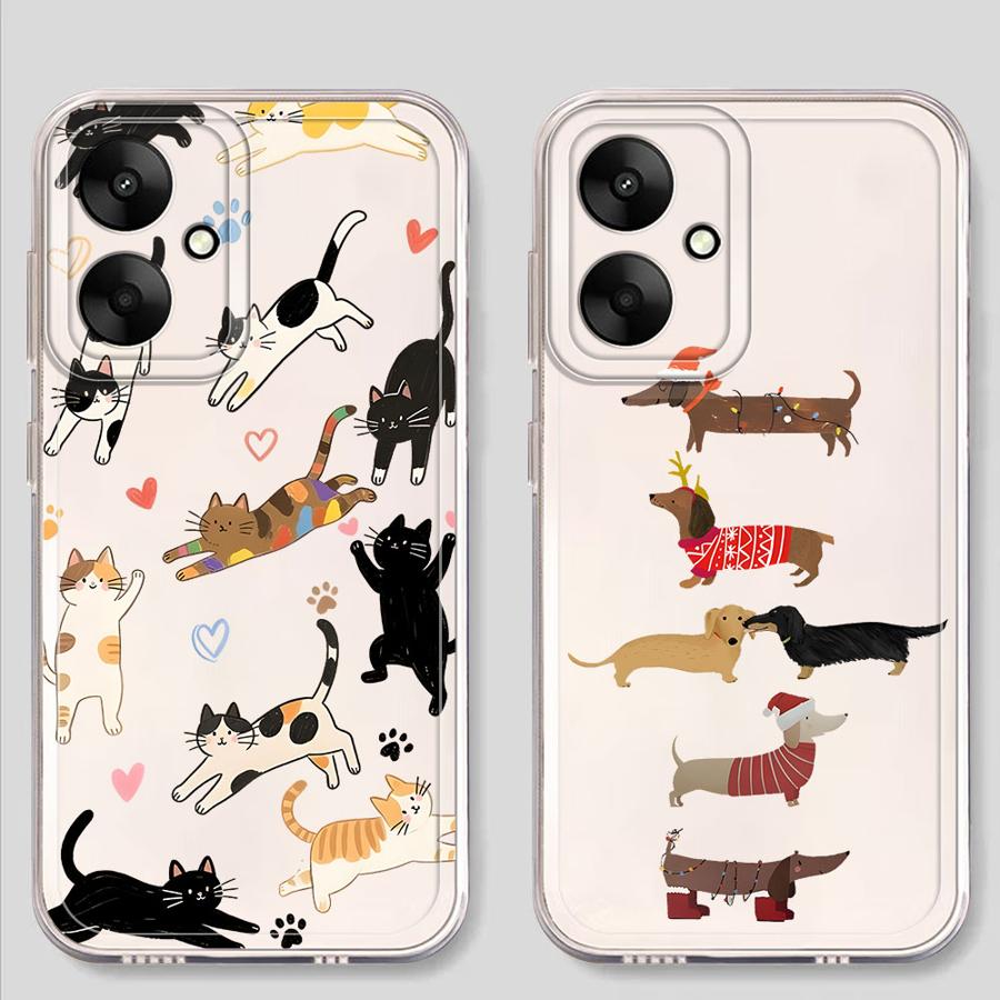 Cartoon Dog Cat Phone Case for Xiaomi Mi 11T Pro 11 Lite Soft Phone Cover