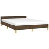 Vidaxl Bed Frame Without Mattress, Dark Brown, 140X200 Cm, Fabric
