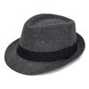 Vintage Tweed Fedora Hat for Men Warm Winter Jazz Cap British Style