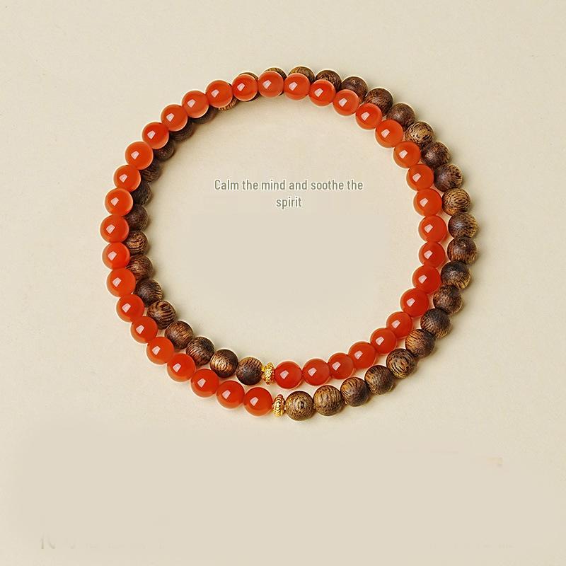 Genuine Red Agate Women s Bracelet – Perfect Gift for Mom s Birthday or Benming Year
