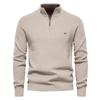 2023 New Autumn Cotton Zipper Cardigans for Men Fashion Casual Social Men Sweaters Stand Collar Warm Winter Knitted Sweater Men