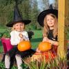 Halloween Witch Hat Black Witch Hat Costume Accessories for Indoor and Outdoor Halloween Decoration, Suitable for Home Courtyard Porch Ceilings