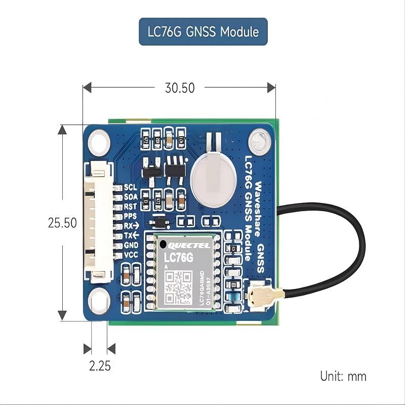 Quectel L76K/Lc76G Gnss Communication Positioning Module Uart Supports Gps Glonass Beidou Galileo Qzss Multi System