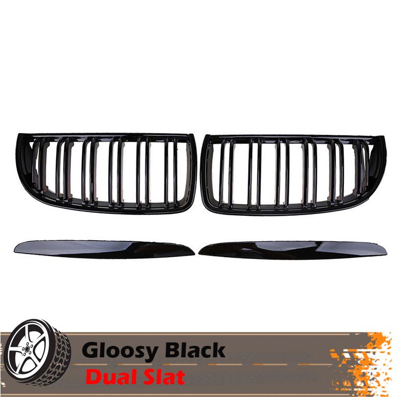 

Передний бампер, решетка для почек, воздухозаборник, гоночная решетка, подходит для BMW 3 серии E90 2005-2008, не M3, модифицированная одна двойная планка для автомобиля Kidney Grille 1